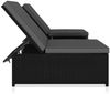 vidaXL Outdoor-Lehnstühle 2 Stk. mit Tisch Schwarz Poly-Rattan 47402 Bild 3