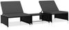 vidaXL Outdoor-Lehnstühle 2 Stk. mit Tisch Schwarz Poly-Rattan 47402 Bild 1