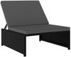 vidaXL Outdoor-Lehnstühle 2 Stk. mit Tisch Schwarz Poly-Rattan 47402 Bild 5