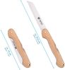 Klappbares Brotmesser, mit Etui, Wellenschliff, Holzgriff Bild 3