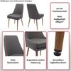 2er-Set Esszimmerstuhl HWC-O27, Küchenstuhl Polsterstuhl Stuhl, Stoff/Textil (280g/m²) Metall ~ hellgrau Bild 2