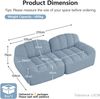 2-Sitzer modulares Sofa H 79 x T 210 x B 104 cm aus granuliertem Fleece in Blau, boneless Design Bild 5