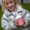 Koziol Trinkflasche Plopp To Go Mini, Kunststoff, Organic Strawberry Ice Cream, 200 ml, 4014707 Bild 3