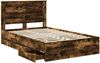 vidaXL Bettrahmen Geräucherte Eiche 120 x 200 cm Ingenieurs Holz 3410195 Bild 5