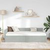 vidaXL Eckbettgestell mit Kopfteil Hellgrau 90 cm x 190 cm Samt 42016071 Bild 3