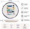 WestCraft Speiseteller Teller, mediterran mit Sardinen-Motiv, Maritime Speiseteller 26 cm, (4 St), 4er Set, hochwertig und robust - langlebig und vielseitig einsetzbar Bild 3