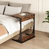 Couchtisch 60x37x71 cm im C-Design mit Metallgestell und robuster Holzoptik Bild 4