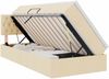 vidaXL Bett mit Stauraum und LED mit Kopfteil Creme 100 x 200 cm Stoff 3371191 Bild 2