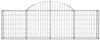 vidaXL Gabionen mit Hochbogen 7 Stk. 200x30x60/80 cm Verzinktes Eisen 3146073 Bild 4