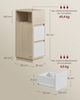 Vasagle 2er Set Nachttisch mit 2 Schubladen, Holz, 65 x 25 x 30 cm, Naturbeige-Wolkenweiß Bild 5