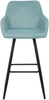 Set mit 2 Barstühlen CASMALIA Samtstoff Hellblau Bild 5