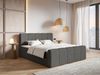 Selsey 'Cloudy II' Boxspringbett mit Bettkästen und Topper Chenille Dunkelgrau, 140x200 cm Bild 3