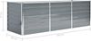 Hochbeet für Garten OSKAR Grau 240x80x77cm Verzinkter Stahl Hochbeet Metall Gartenbeet Kräuterbeet Blumenbeet Beet hoch Frühbeet für Garten Gemüsebeet Bild 2