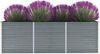 Hochbeet für Garten OSKAR Grau 240x80x77cm Verzinkter Stahl Hochbeet Metall Gartenbeet Kräuterbeet Blumenbeet Beet hoch Frühbeet für Garten Gemüsebeet Bild 3