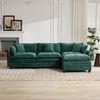 3-Sitzer-Sofa aus Chenille mit modularem Aufbau, grün Bild 3