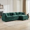 3-Sitzer-Sofa aus Chenille mit modularem Aufbau, grün Bild 2