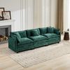 3-Sitzer-Sofa aus Chenille mit modularem Aufbau, grün Bild 5