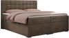 Boxspringbett, Doppelbett, Polsterbett mit Kopfstütze - CARMEN - 180x200cm - Braun Velours - H3 Bild 3
