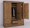 Landhaus Kleiderschrank mit Schubladen, Massivholz gewachst Bild 2