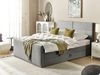 Boxspring Bett ARISTOCRAT 160 x 200 cm Stoff Hellgrau Bild 3