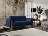 Sofaset Designersofas VALERIE 3-2 in Stoff Stoff Elisa Velvet Dunkelblau Bild 2