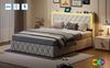 Furnishings Home Stauraumbett Polsterbett LED Doppelbett (1-tlg. Mit LED-Licht und USB C Ladefunktion, Hydraulisch anhebbarer Bettstauraum), Mit LED-Beleuchtung, Ladeanschluss, Lattenrost, Samt, 140x200 cm Bild 5
