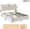 Furnishings Home Stauraumbett Polsterbett LED Doppelbett (1-tlg. Mit LED-Licht und USB C Ladefunktion, Hydraulisch anhebbarer Bettstauraum), Mit LED-Beleuchtung, Ladeanschluss, Lattenrost, Samt, 140x200 cm Bild 2