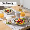 MiaMio Kindergeschirr-Set Jungle Motiv Grün (3-tlg), 1 Personen, Keramik, Teller, Schüssel und Tasse mit Kindermotiv Bild 3