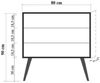 Dmora Kommode Apricale, Mehrzweckkommode, Schlafzimmerkommode, Schrank mit Schubladen, 80x40h90 cm, Eiche Bild 3