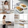 Doppel XL Brotdose mit Besteck – Lunchbox für Schule, Büro & Uni Bild 4