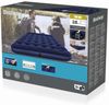 Bestway Luftmatratze Aufblasbar Beflockt mit Fußpumpe 203x152x28 cm 90755 Bild 4