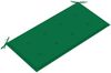 vidaXL Gartenbank mit Grüner Auflage 112 cm Massivholz Teak 3062654 Bild 5