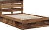 vidaXL Bettrahmen Altholz 135 x 190 cm Massives Kiefernholz 3411758 Bild 4