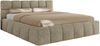 Doppelbett mit Gasdruckfeder, Polsterbett NIRA CLASSIC Holzlattenrost Bett mit Stauraum, gepolstertes Kopfteil Bettkasten - 140 x 200 cm - Dunkelbeige Strukture Bild 5