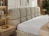 Doppelbett mit Gasdruckfeder, Polsterbett NIRA CLASSIC Holzlattenrost Bett mit Stauraum, gepolstertes Kopfteil Bettkasten - 140 x 200 cm - Dunkelbeige Strukture Bild 3