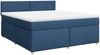 vidaXL Boxspringbett mit Matratze Blau 180x200 cm Stoff 3289058 Bild 3