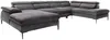 Vente-unique - SEPINA Sofa SamtStoff Grau - B 214 cm x H 75 cm x L 353 cm Bild 2