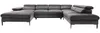 Vente-unique - SEPINA Sofa SamtStoff Grau - B 214 cm x H 75 cm x L 353 cm Bild 3