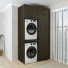 Roomart DUO-I Waschmaschinenschrank 127 cm – Waschmaschine & Trockner übereinander, Hochschrank • Schwarz-Eiche Bild 2