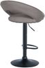 2er Set Barhocker MEKIM - Stoff Grau 52x47x77 cm Schwarz | Barstuhl Höhenverstellbar Mit Lehne Drehbar Tresenhocker Tresenstuhl Kneipenhocker Bild 4
