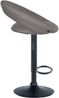 2er Set Barhocker MEKIM - Stoff Grau 52x47x77 cm Schwarz | Barstuhl Höhenverstellbar Mit Lehne Drehbar Tresenhocker Tresenstuhl Kneipenhocker Bild 3