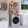 Toilettenregal Bambus 3-stöckig Verstellbar Badezimmer Natürlich 63x26x170cm Bild 4