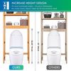 Toilettenregal Bambus 3-stöckig Verstellbar Badezimmer Natürlich 63x26x170cm Bild 5