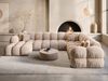 XXL Samtstoff Wohnlandschaft Monteverde - Samtstoff - beige - Links Bild 2