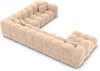 XXL Samtstoff Wohnlandschaft Monteverde - Samtstoff - beige - Links Bild 4