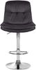 Barhocker MITUN - Samt Schwarz 46x54x94 cm Silber | Barstuhl Höhenverstellbar Mit Lehne Drehbar Tresenhocker Tresenstuhl Kneipenhocker Kneipenstuhl Bild 5