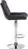 Barhocker MITUN - Samt Schwarz 46x54x94 cm Silber | Barstuhl Höhenverstellbar Mit Lehne Drehbar Tresenhocker Tresenstuhl Kneipenhocker Kneipenstuhl Bild 4