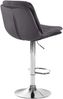 Barhocker MITUN - Samt Schwarz 46x54x94 cm Silber | Barstuhl Höhenverstellbar Mit Lehne Drehbar Tresenhocker Tresenstuhl Kneipenhocker Kneipenstuhl Bild 3