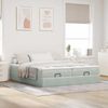 vidaXL Ottoman-Bett mit Matratzen Hellgrau 160x200 cm Samt 3311255 Bild 3