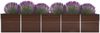 Hochbeet für Garten OSKAR Braun 400x80x77cm Verzinkter Stahl Hochbeet Metall Gartenbeet Kräuterbeet Blumenbeet Beet hoch Frühbeet für Garten Gemüsebeet Bild 3